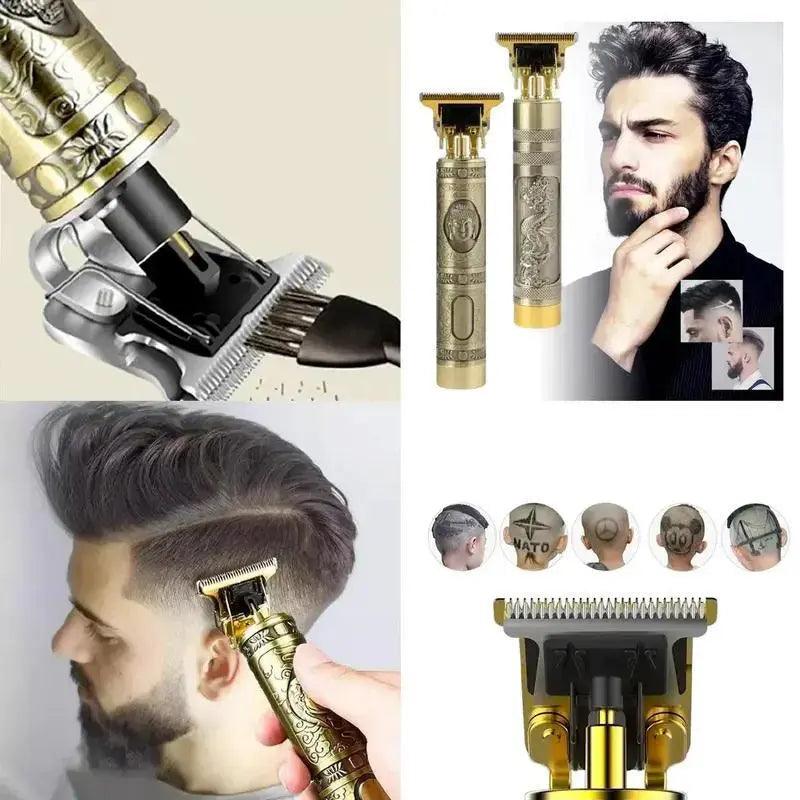 Máquina Profissional de Barbear e Cortar Cabelo Recarregável Sem Fio - Shopvezy